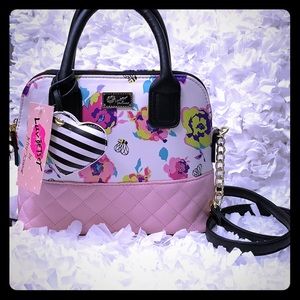 Betsey Johnson floral PVC dome satchel